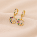 Colored Moon and Star Earrings